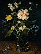 Jan Brueghel Still Life with Flowers in a Glass oil painting artist